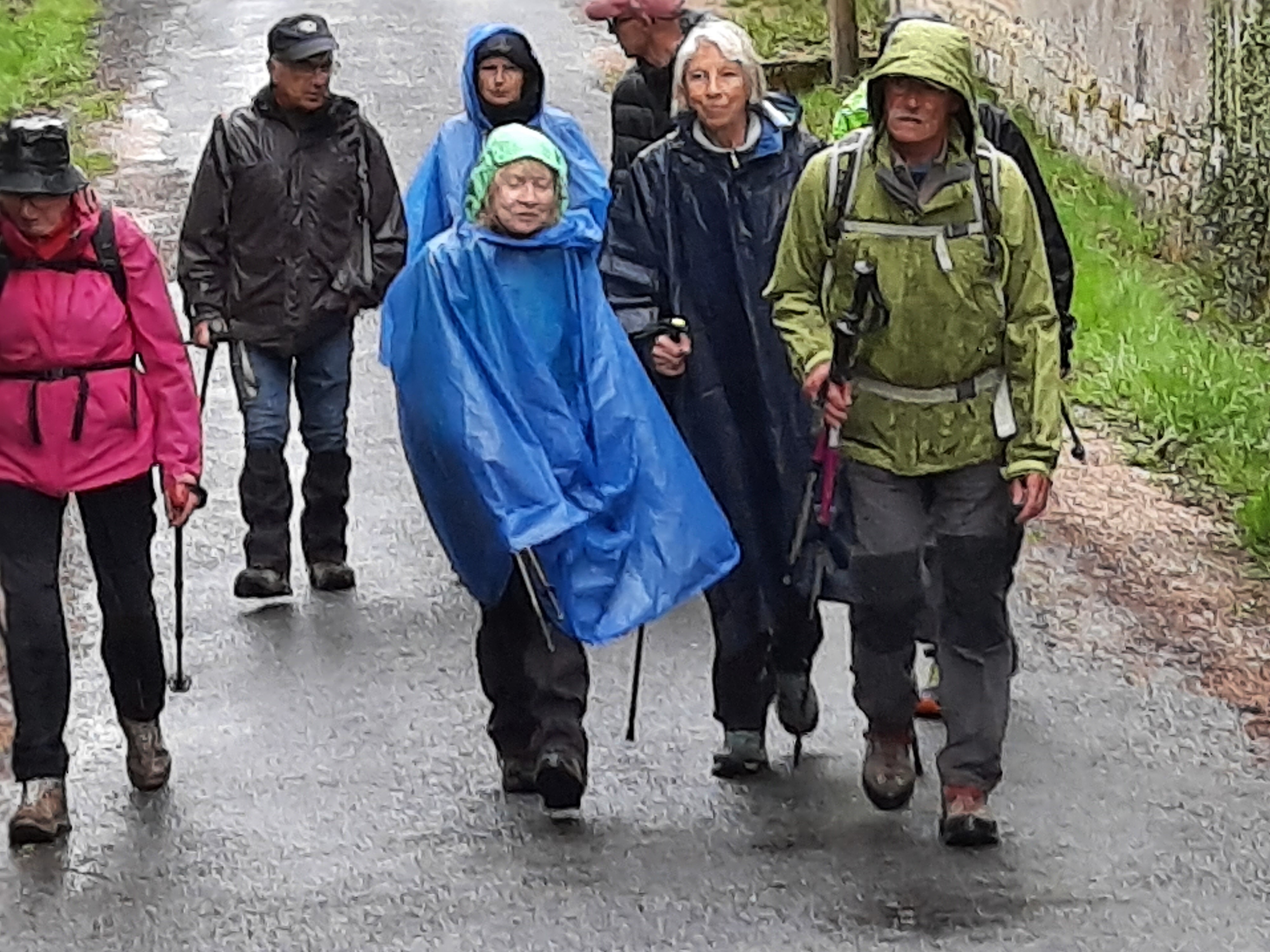 Départ sous la pluie