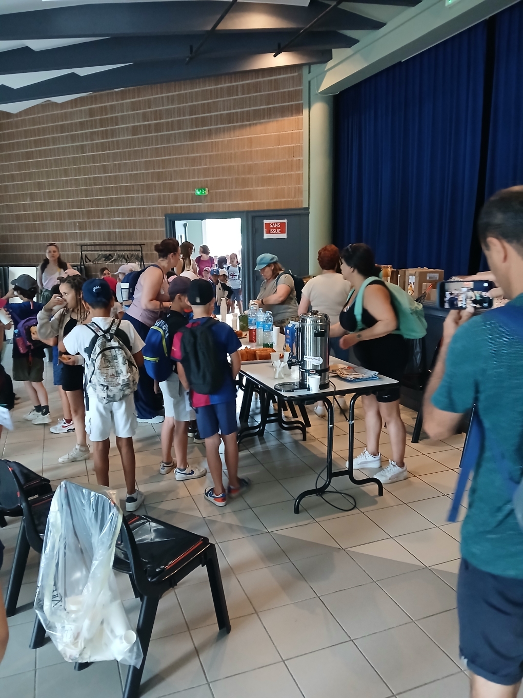 dés l arrivée la collation d'accueil préparèe par 