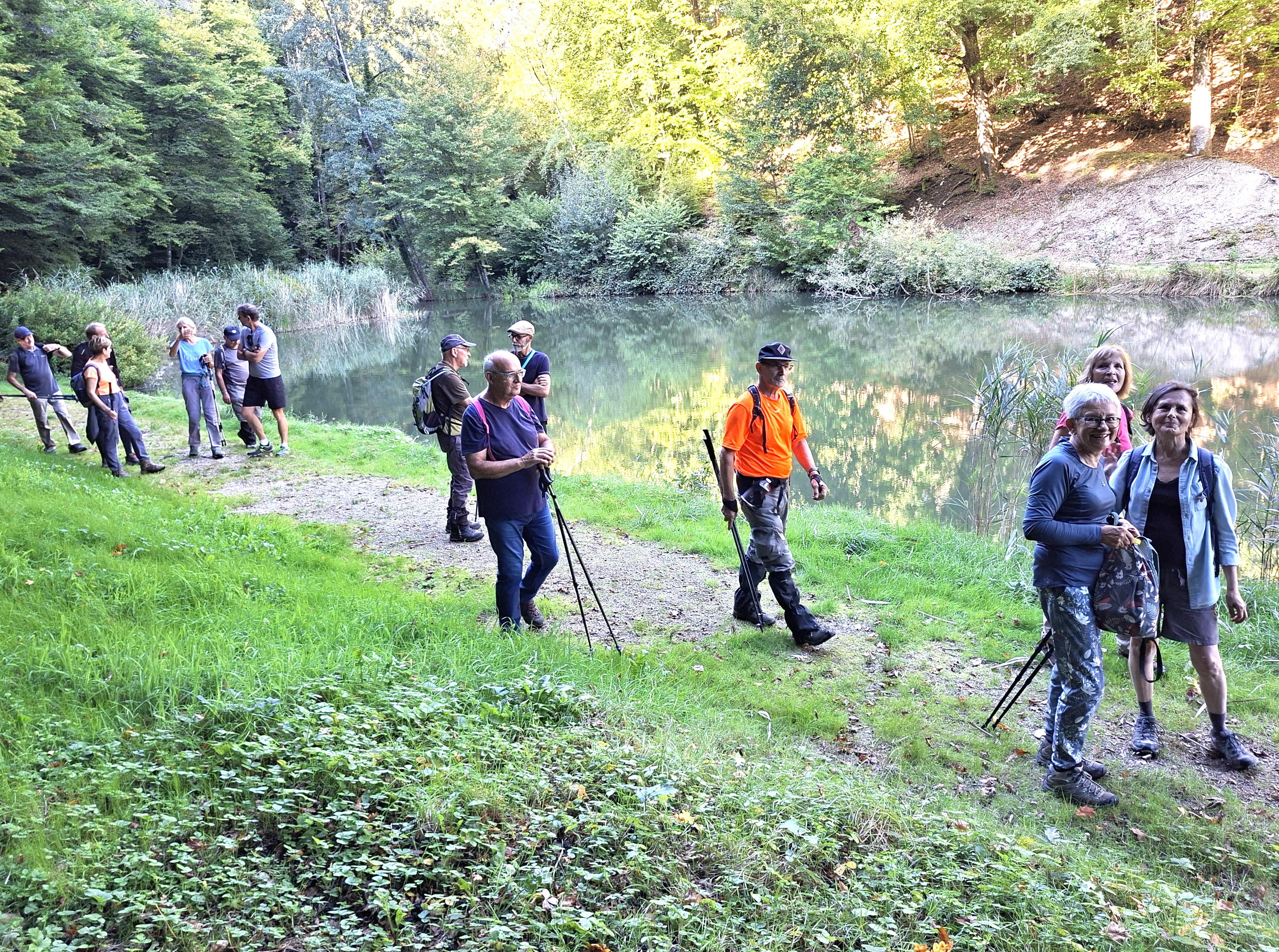 Arrivée aux étang de la Houyette,